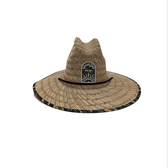 Men's Camo Brim Straw Hat